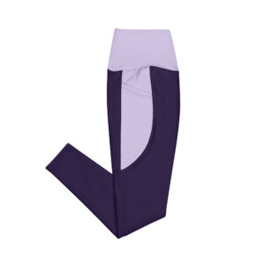 Purple cut leggings with pockets