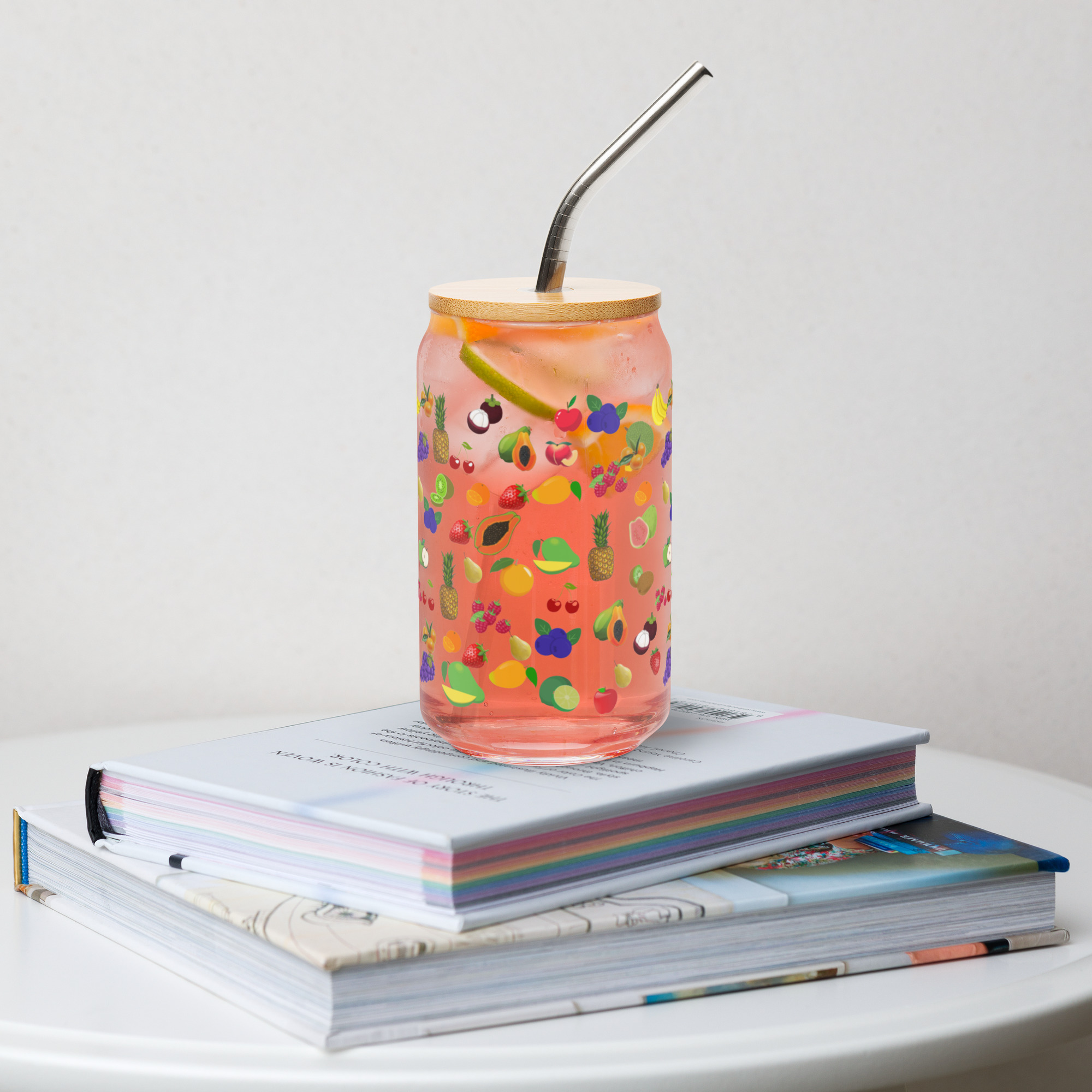 Mixed fruits can-shaped glass - Image 2
