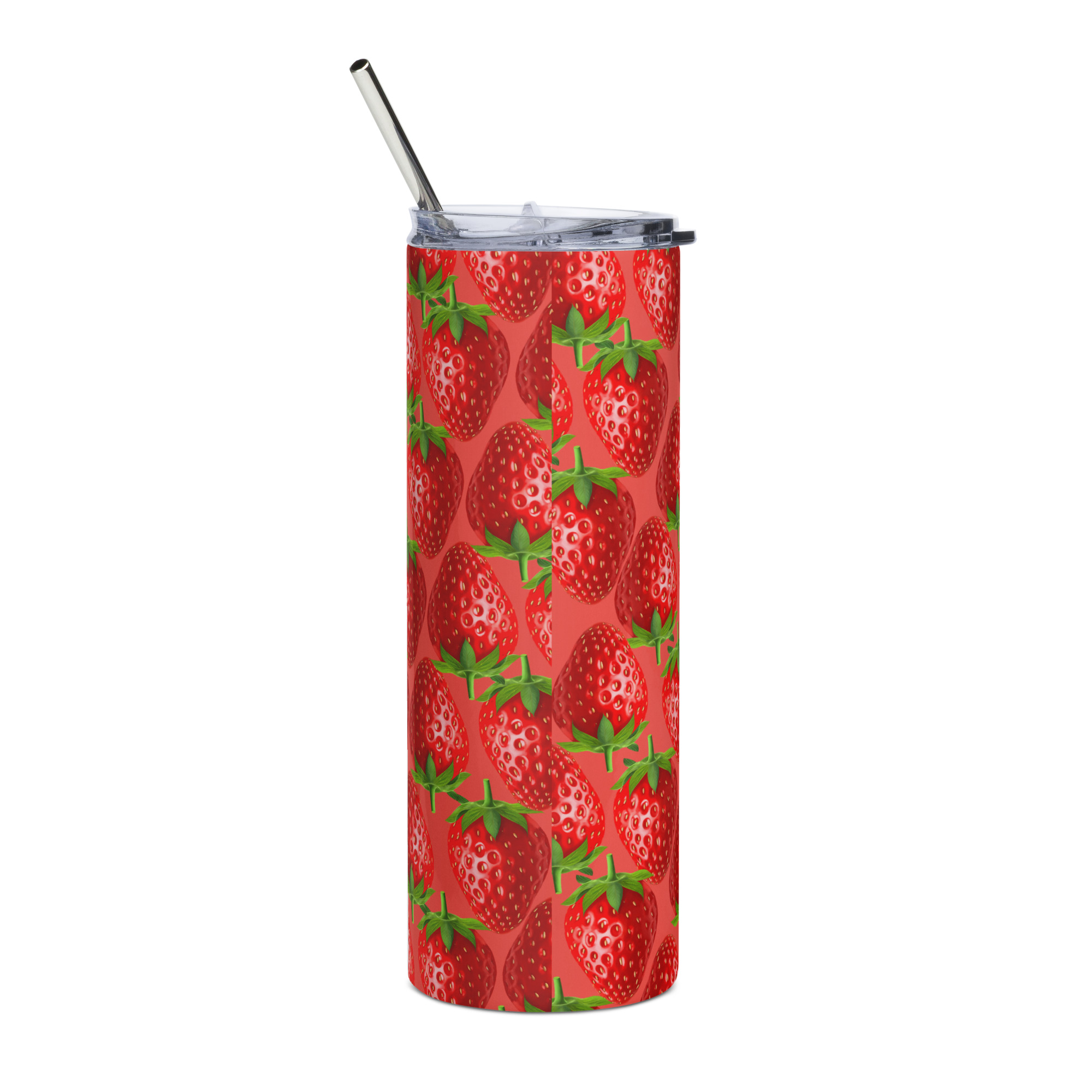 Stainless steel tumbler- Stawberry print - Image 2