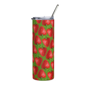 Strawberries stainless steel tumbler