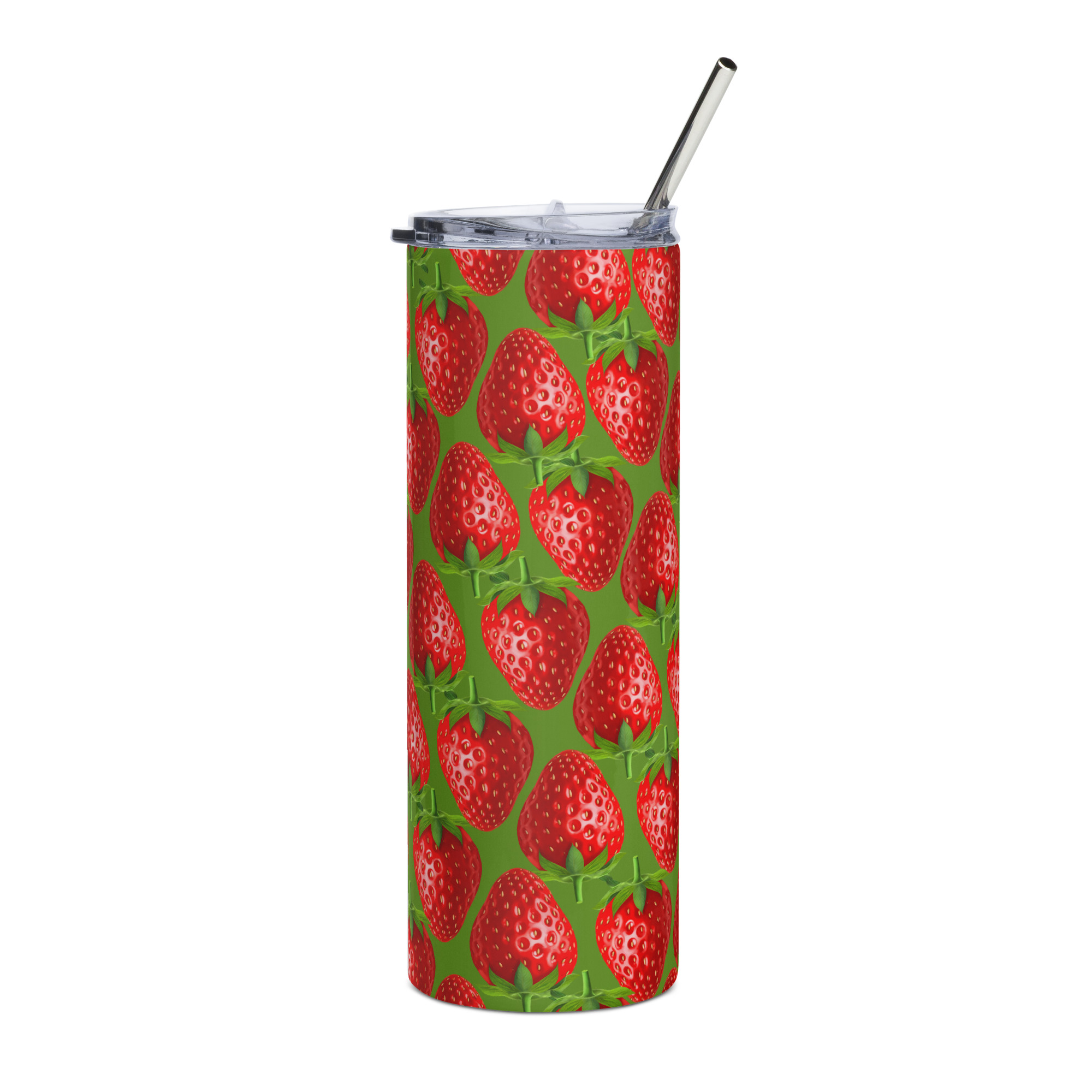 Strawberries stainless steel tumbler