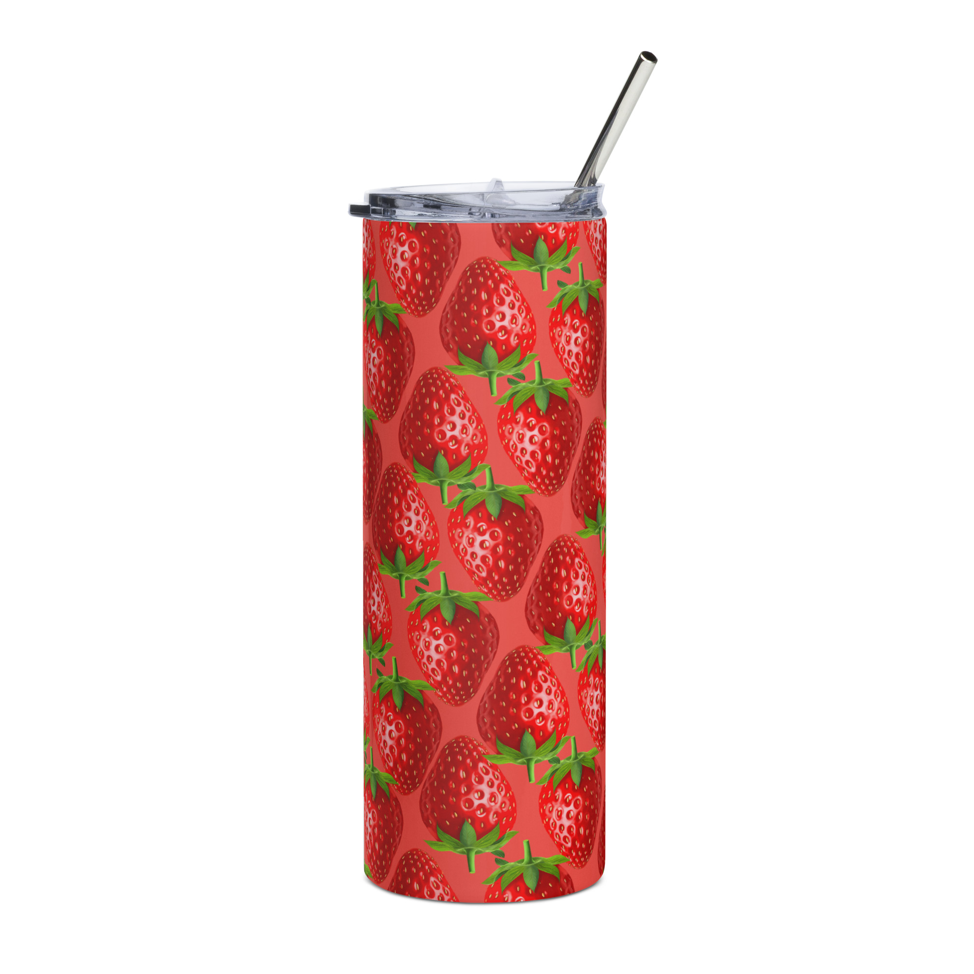 Stainless steel tumbler- Stawberry print - Image 3