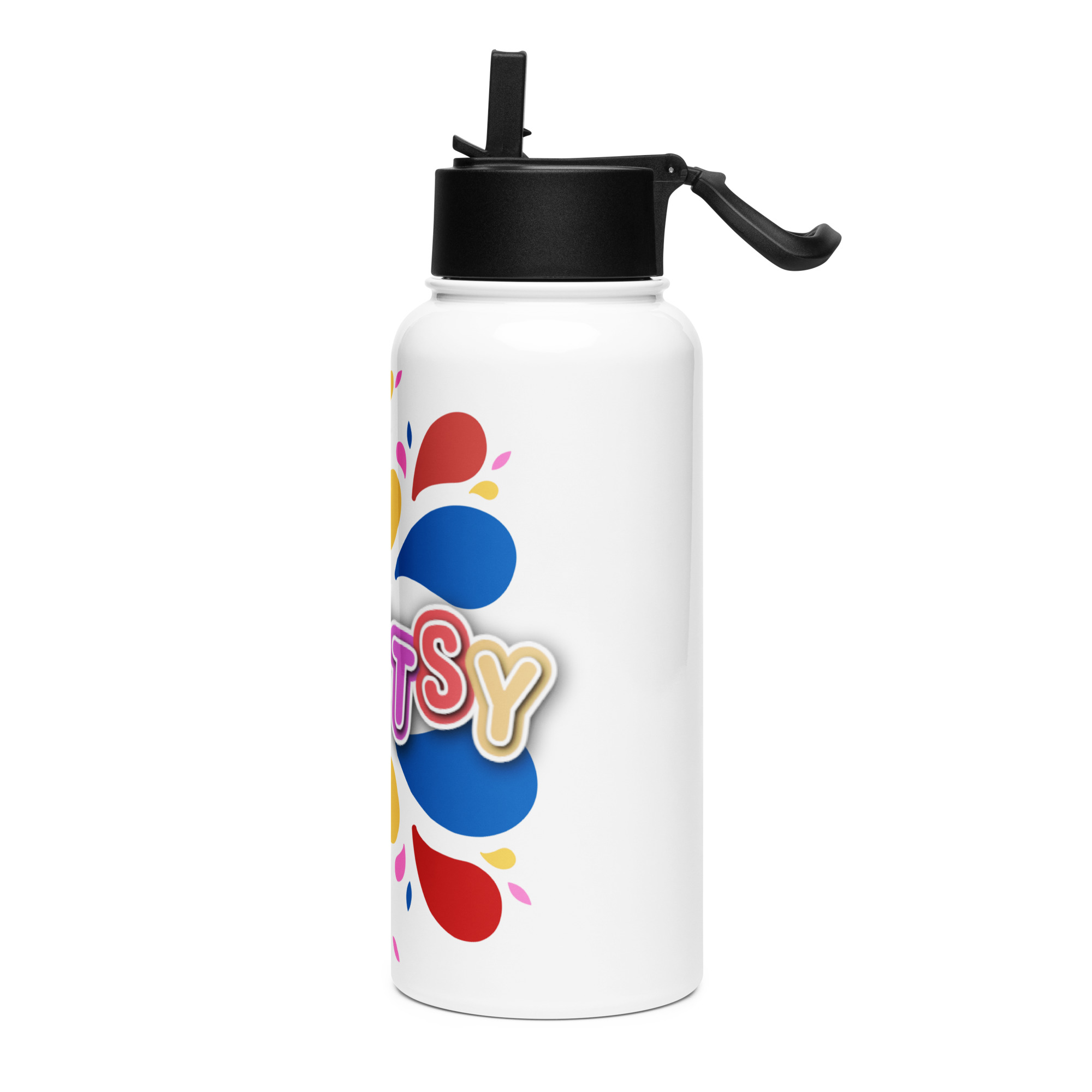 Fruitsy stainless steel water bottle with a straw lid - Image 3